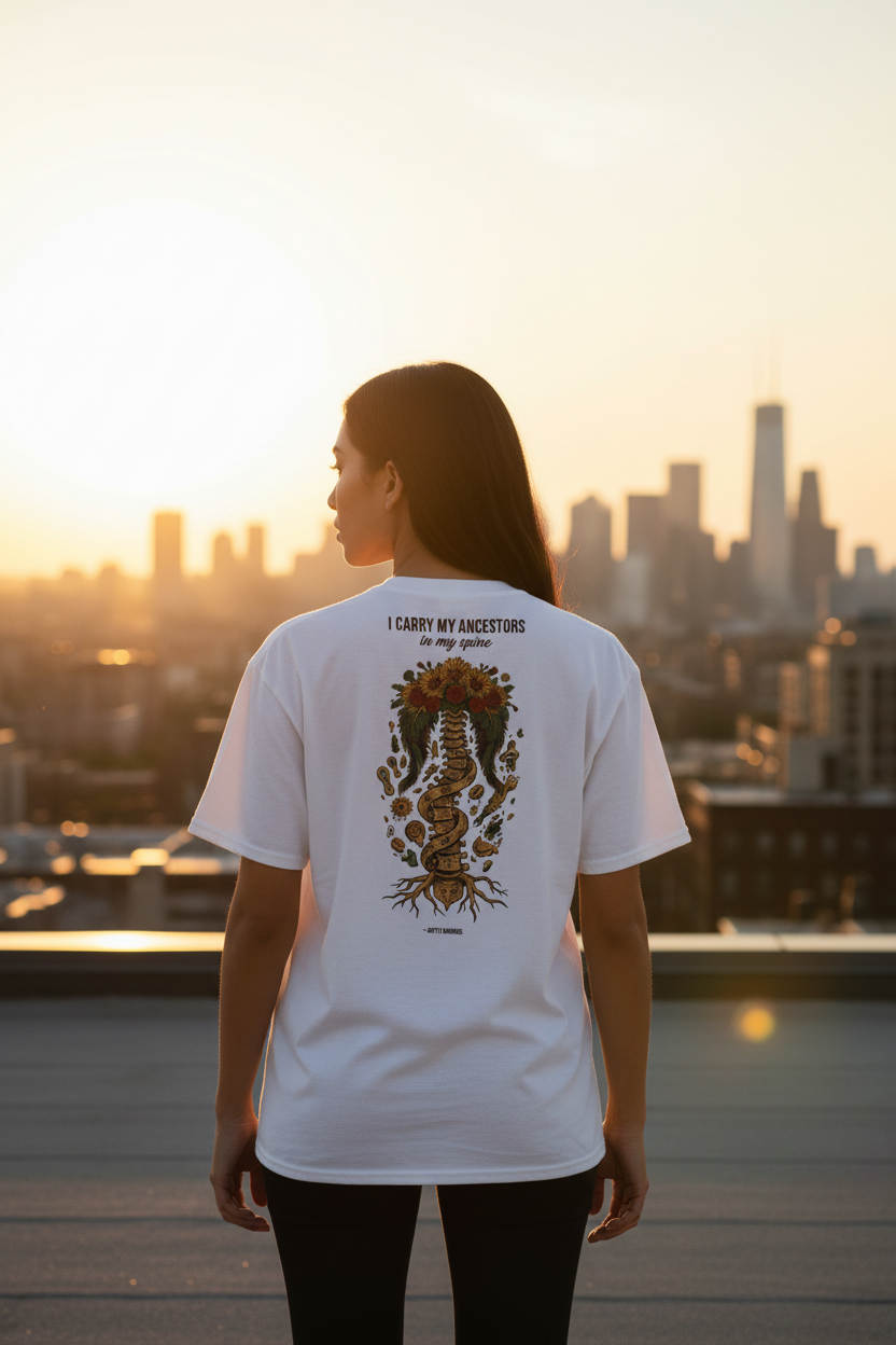 Ancestral Roots Female Back Rooftop