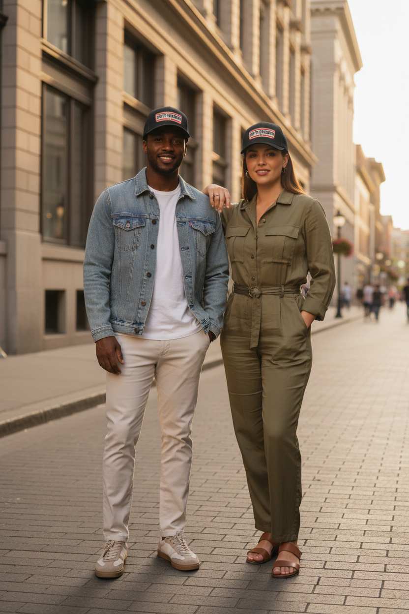 Classic Mesh Trucker Couple Street