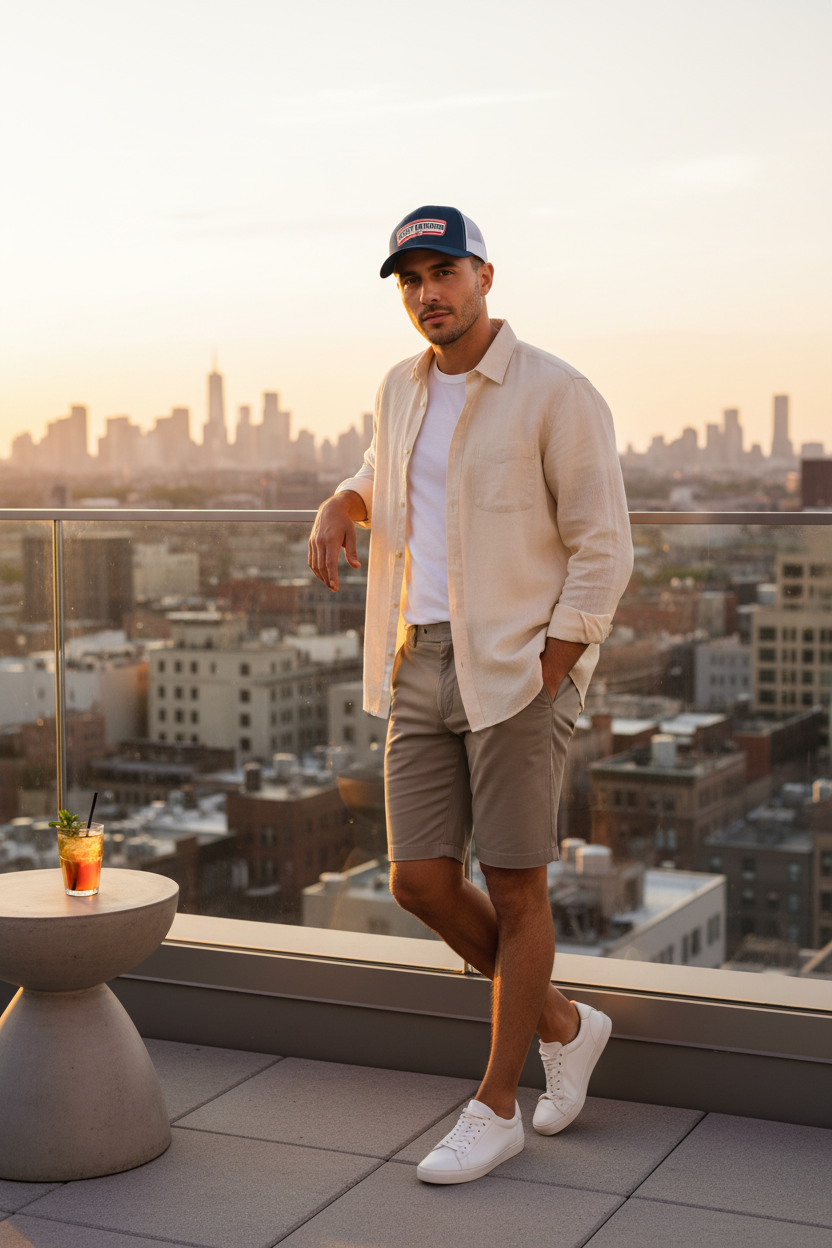 Classic Mesh Trucker Man Rooftop