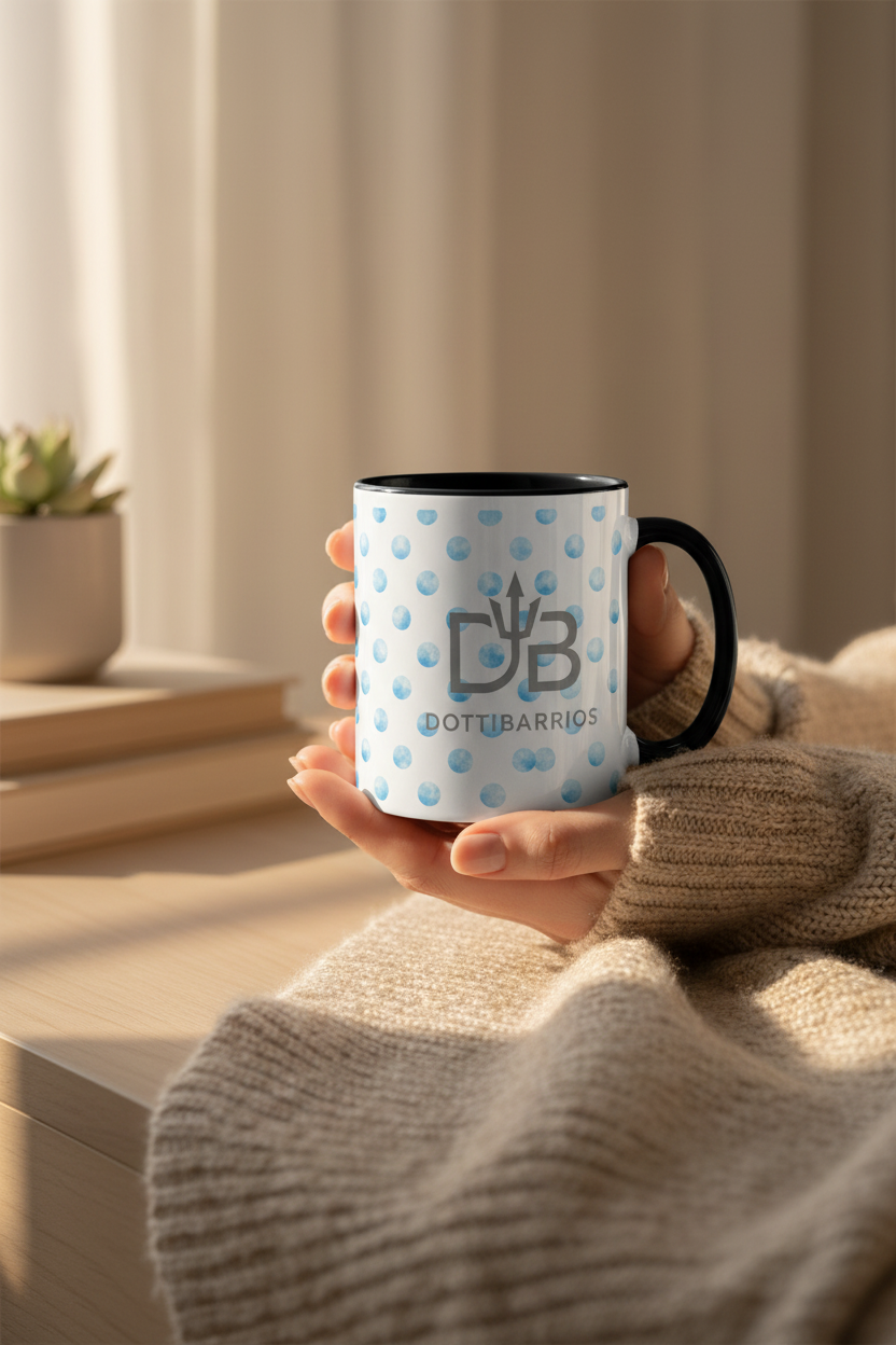 Cloudy Blue Mug Hands