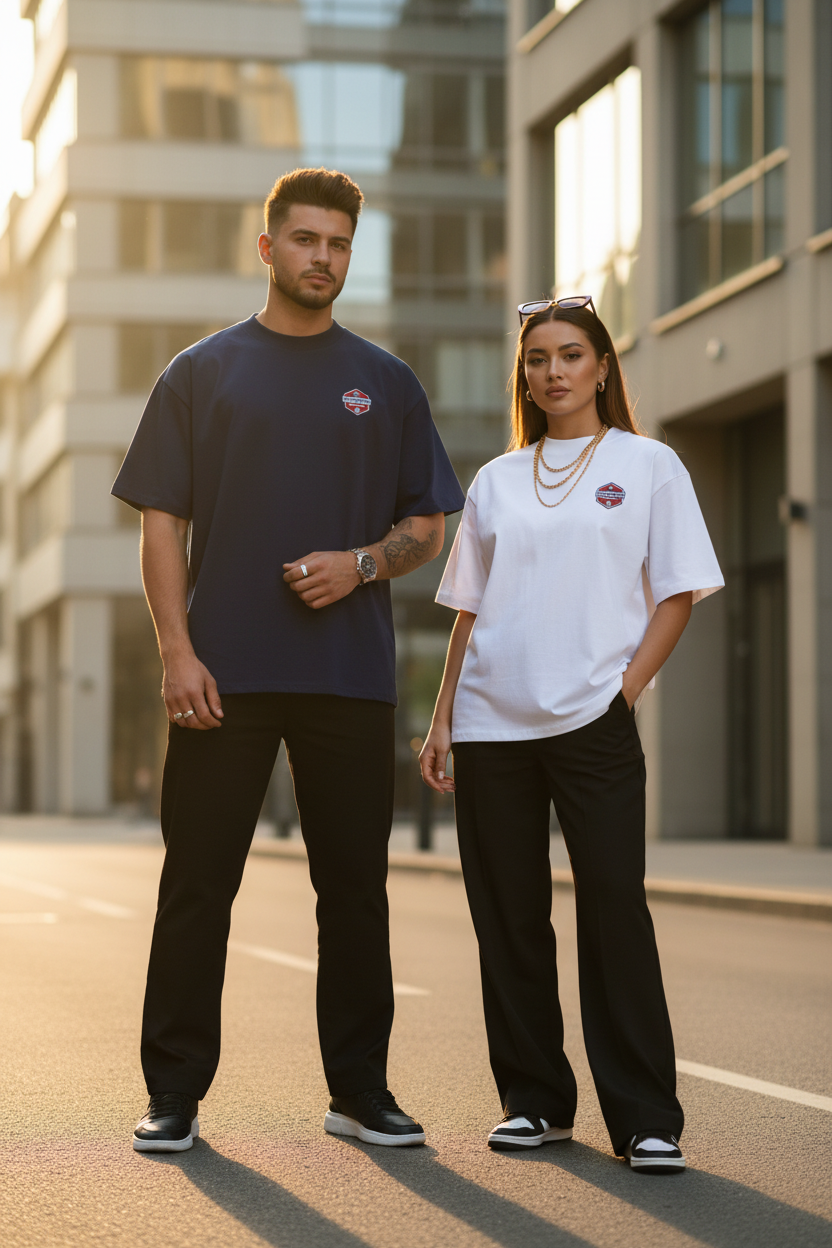 Hex Wave Oversized Couple