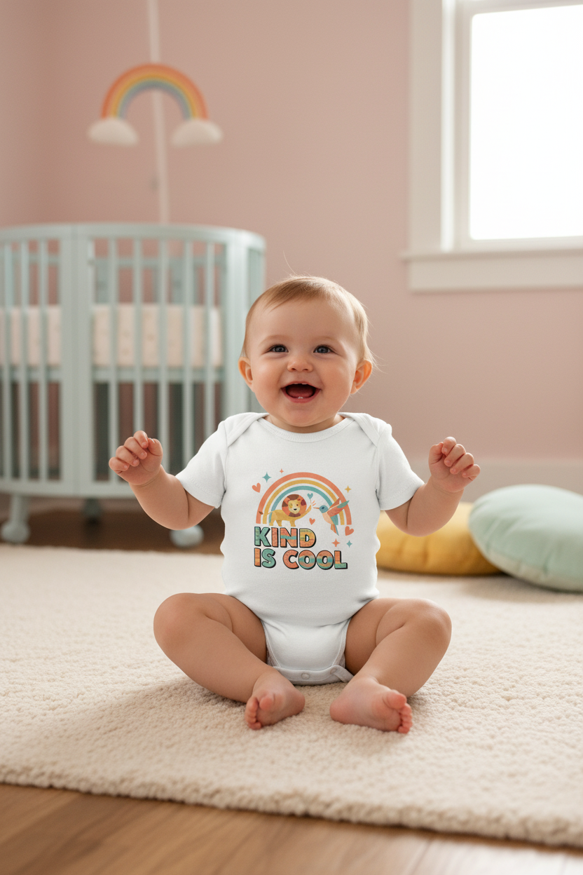 Kind Is Cool Girl White Nursery