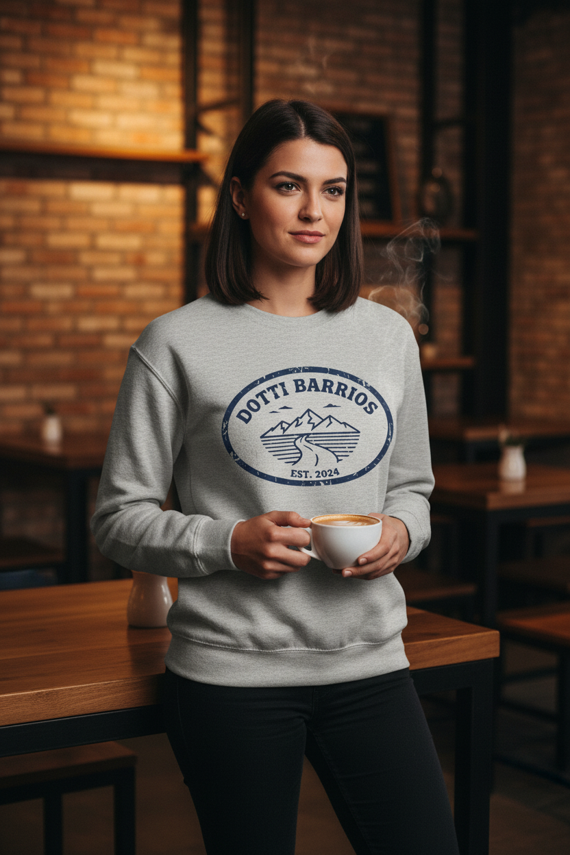 Mountain Oval Coffee Girl