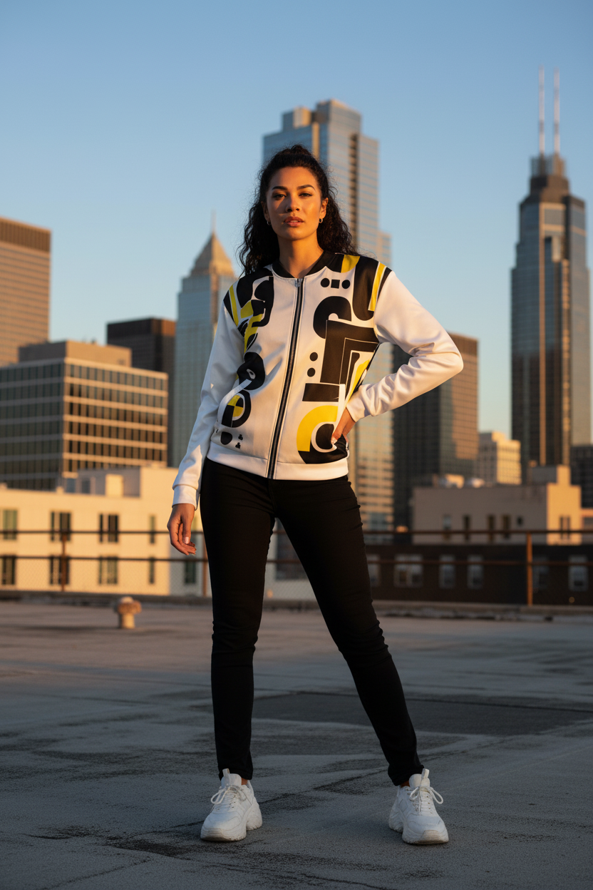Mystic Bomber Woman Rooftop