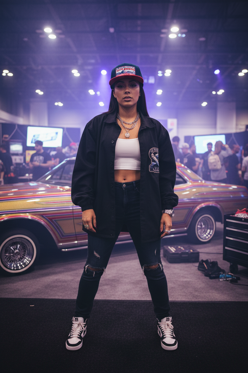 Snapback Woman Car Show