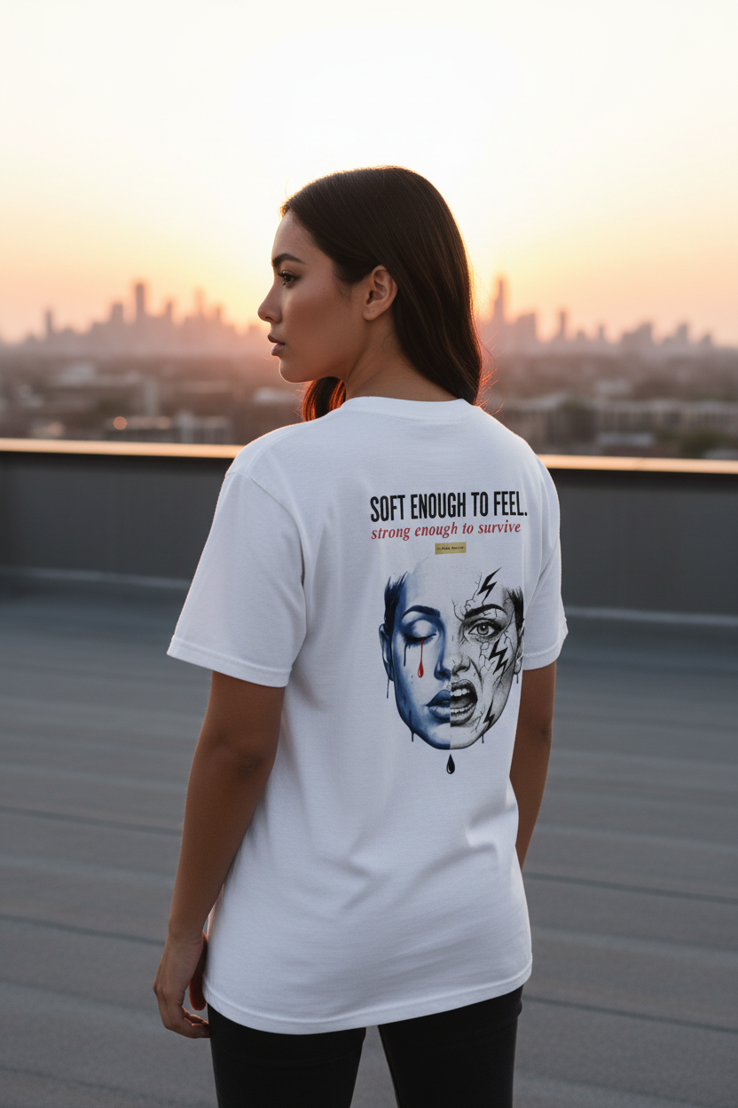 Soft Strong Female Back Rooftop