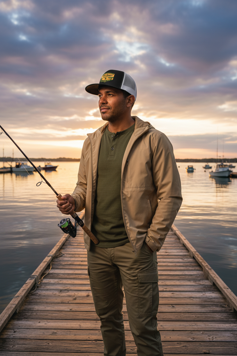 Wave Line Cap Fishing