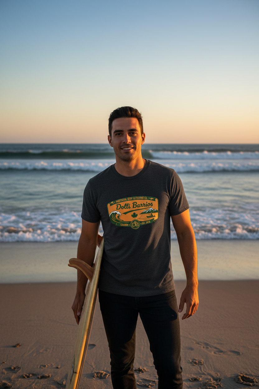 Wave Line Tee Beach